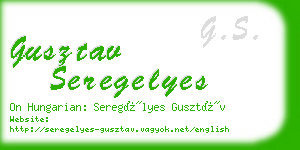 gusztav seregelyes business card